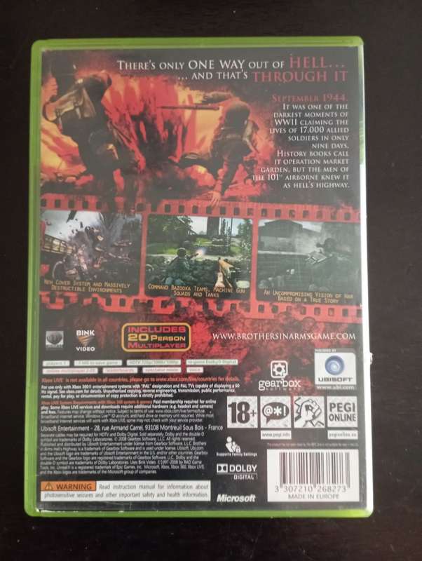Brothers in Arms: Hell`s Highway [Xbox360]  **CIB**